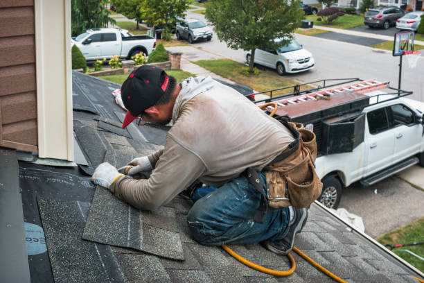 Professional Roofing technician working in Roundhill, KY